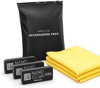 Nano Clear Accessories Pack – 3 Matte Sponges & 3 Microfiber Cloths | Watch Cleaning & Care Kit | Scratch-Free, Reusable, Lint-Free Cloth for Watches & Jewelry