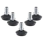 kwmobile Replacement Office Chair Gliders (Set of 5) - 11mm (7/16") Stem Bell Glide Chair Glider Feet Replacements for Castor Wheels - Black