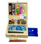 Large Rolling Supreme Wooden Box Gift Set Papers SX4 Filter Tips, Natural,RSL_5SX4_SET