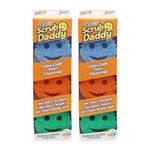 Scrub Daddy Color Sponge - Scratch-Free Multipurpose Dish Sponge Color Variety Pack - BPA Free & Made with Polymer Foam - Stain & Odor Resistant Kitchen Sponge (3 Count, 2 Pack)