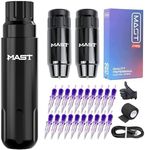 Mast Tour Wireless Rotary Tattoo Pen Machine 2Pcs Wireless Battery Power Disposable Cartridges Needles Kit Supply MT-366