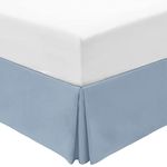 Mellanni Bed Skirt King Size - 15-Inch Tailored Drop Pleated Dust Ruffle - 1800 Soft Double Brushed Microfiber Bedding - Easy Fit, Hypoallergenic, Wrinkle, Fade, Stain Resistant (King, Blue Hydrangea)