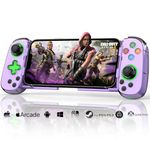 Joso Phone Controller for iPhone/Android/PC, D7 Wireless Game Controller for Switch/PS3/PS4 with Hall Joystick/Turbo/6-Axis Gyro/Dual Motor, iOS Android Controller Support Cloud Gaming/Remote Play