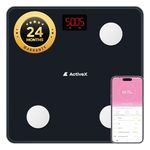 ActiveX (Australia) Savvy Smart Bluetooth Body Composition Weighing Scale| Tracks Body Weight, Body Fat, BMI & more | Free ActiveX App | Batteries Included | 24 Months Warranty