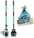 GoGo Stik® XP Pooper Scooper and Dootie Rake Set. Strong FRP Handles. Small Medium and Large Dogs Even Geese. Hands Clean, Quick, and Convenient Scooping. Includes 10 Dootie Bags Waste Bags.