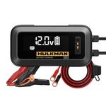 Hulkman Sigma 10, 10A 12V/6V Car Battery Charger for 30-240Ah, Battery Maintainer and Float Charger, Trickle Charger with Desulfator for Lead-Acid, LiFePO4 Battery, Automobile, Truck, Motorcycle, RV