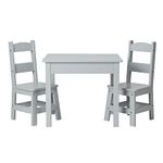 Melissa & Doug Wooden Table & Chairs-Gray Kids Furniture | Wooden Activity Play Table And Chairs Set For Kids