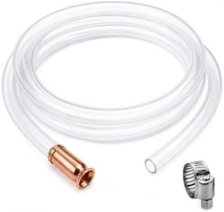 6FT Siphon Hose Pump for Fuel,Gasoline & Water Transfer, Self Priming Shaker Siphon Pump with Lead-Free Copper Valve, Portable Liquid Transfer Hose for Car, Boat, Garden & Emergency Use