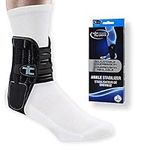 Trainers Choice Ankle Stabilizer Brace - Adjustable Ankle Brace with Ankle Support for Men & Women, Assisting Strains, Sprained Ankle, Tendonitis, Arthritis and Soft Tissue Injuries One Size Fits Most