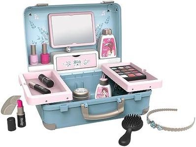 SMOBY 7600320148 Portable Kids Beauty Vanity Role Play CASE with 13 Accessories, Blue