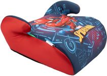 Marvel Spiderman Booster seat for The Safety of Children with a Height from 125 to 150 cm with Graphics of The Superhero Spiderman on a Blue Background