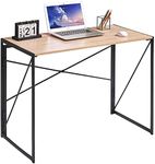 mcc direct Folding Desk Workstation Foldable Computer Desk for Office Home Study Writing Table No Assembly Miami (Natural, 100cm)