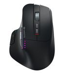Amkette XS Series Flow Ergonomic Wireless Mouse/Bluetooth Mouse with Side Scroll, 2.4GHz & 3X BT, 8 Buttons, Multi-OS, Rechargeable, 3200 DPI, RGB Lighting, Productivity Design, 2 Yrs Warranty
