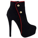 SHOW STORY Stunning Black Red Special Occasion Stilettos EVE Pumps,LF80829BK41,8UK,Black