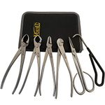 vouiu 6-Piece Bonsai Tool Set,Concave Cutter,Knob Cutter,Jin Pliers,Wire Cutter,Bonsai Scissors, Bonsai Root Hook