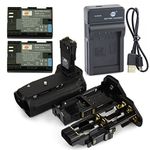 DSTE BG-E14 Battery Grip + 2x LP-E6 Battery + USB Charger for Canon EOS 70D 80D