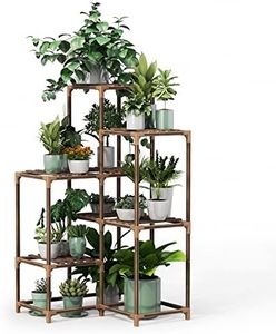 New England Stories Corner Plant Stand Rack for Indoor or Outdoor Plants. Shelf Holder for Multiple Pots. Perfect for Living Room, Patio, Balcony