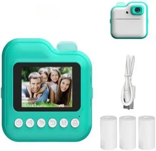 MANVI Instant Print Camera for Kids, 48 MP Print Camera for Boys & Girls, 1080P Video Recoding Camera with 3 Printing Rolls (Instant Camera Blue)