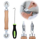 Prasacco 2 Pcs Screen Repair Kit, Screen Spline Tool Screen Roller Tool with Bearing for Installing Window Door Screen