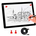 XECH LED Drawing Pad A4 Size with Adjustable Brightness & in-Built Scale USB Powered X-Board Drawing Pad for Students (X-Board)