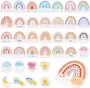 36 Pieces Anxiety Sensory Stickers Cute Fidget Textured Strips Toys Anti Stress Tactile Rough Sensory Calm Textured Strips Adhesives Anxiety Relief for Adults Teens Desk Classroom (Boho Style)