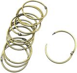 Lind Kitchen 2 inches Metal Binder Rings Book Ring Loose Leaf Binder Hinged Buckle Binding Rings Key Rings Bulk Big Large Key Ring Binder Ring Metal Rings for Index Cards Photo Album DIY, Bronze