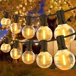 Outdoor Stirng Light Mains Powered, 45.7M/150Ft 75+2 LED Globe Garden String Light, Outdoor Indoor Festoon Lights for Garden, Wedding, Backyard, Party, Patio