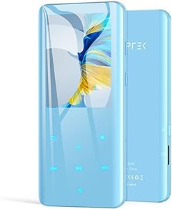 AGPTEK 32Go Haut-Parleur MP3 Bluetooth 5.0 avec Boutons Tactiles, 2.4 Pouces Grand Écran Lecteur Musical Sport HiFi Audio en Métal avec Bouton de Volume/Podomètre/Radio FM, Carte TF Jusqu’à 128G-Bleu