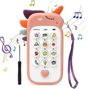 Goorder Juguete Musical 6-12 Meses, Juguetes de Teléfono Móvil Bebé 1 Año Niñas Niños, Juguetes Musical Sonidos con Melodías y Luces, Regalo Bebe para Cumpleaños Navidad (Rosa)