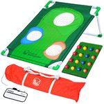 GoSports Battlechip Backyard Golf Cornhole Game | Includes Chipping Target, 16 Foam Balls, Hitting Mat and Carrying Case