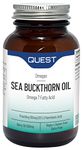 Quest Sea Buckthorn Oil Omega 3, 6 & 7, Berry Oil & Palmitoleic Acid Supplement. Supports Skin & Eye Health Plus Post Menopause Dryness. Vegan Omega Anti-Inflammatory Supplement Tablets (120 Capsules)