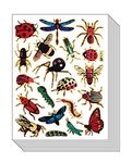 Asian108Markets Insect Bug Bee Beetle Spider Waterproof Self-Adhesive Metallic Foil Decorative Scrapbook Sticker for Kid Student Teacher, 10 Sheets/Pack (200 Stickers) (CS-10-BUG-SPIDER)