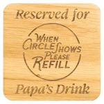 Ideal Dad Gift. Present for Daddy from Son or Daughter. Gift for Him. Dad Birthday, Christmas or Happy Occasion Gift. (Papa Oak Veneer)