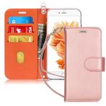 FYY iPhone 6S Plus Case, iPhone 6 Plus Case, [Top-Notch Series] Premium PU Leather Wallet Case Protective Cover for iPhone 6S Plus/iPhone 6 Plus (5.5 inch) Rose Gold