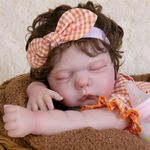 Milidool Lifelike Reborn Baby Dolls- 20-Inch Realistic Baby Dolls Girl Poseable Newborn Baby Girl Dolls,Soft Cloth Body Real Life Baby Doll, with Gift Box for Kids Age 3 +