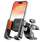 Rolgno Bike Phone Holder, [Unobstructed Lens] Universal Motorcycle Phone Mount, [Super Sturdy] Phone Holder for Bike, Compatible with iPhone 15/14 Pro Max/S24 Ultra and More 4.7”-7” Cell Phones