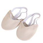 Amosfun Half Sole Stretch Women Dance Shoe Exercise Rhythmic Gymnastics Shoes Slippers Non- Slip Belly Dancing Shoes for Adult (Skin Color, L)