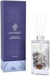 Lavault Reed Diffuser - Room Decor and Home Essentials - Freshener Fragrance Oil with Real Dry Flowers - Reduce Stress & Enhance Mood - Long-Lasting - Home Fragrance Diffuser - Polar Glacier