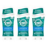 Tom's of Maine Long Lasting Deodorant Natural Deodorant Deodorant Unscented 2.25 Ounce Pack of 3