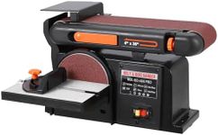 Belt Sander for Woodworking, 1/2HP Motor, Powerful Woodworking Sander with 4 Inch x 36 Inch Sanding Belt and 6-Inch Sanding Disc, Bench Mount with Cast Iron Base