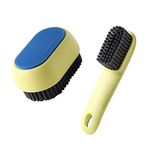 Household Laundry Scrub Brush，Brush Soft Bristle Brush， for Clothes Shoes Sneaker Portable Soft Plastic Cleaning Washing Brush with Comfortable Grip（2 pcs）