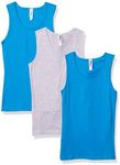 Marky G Apparel Girls' Fine Jersey Tank Top (Pack of 3), Cobalt/Cobalt/Heather, X-Small