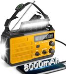 Emergency Radio DaringSnail 8000 Solar Hand Crank Emergency Radio with 3-Mode Flashlight, AM/FM/NOAA Weather Alert Battery Powered Radio with SOS Alarm for Power Outages Emergency Storm