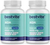 MSM 1000mg Made with OptiMSM (480 Capsules) (240 x 2) - No Stearates - GMO Free - Gluten Free - Joint Support