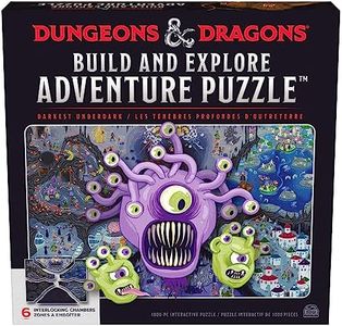 Dungeons & Dragons, Build and Explore Adventure Puzzle, DND Adult Puzzles, Dungeons and Dragons 1000 Piece Puzzles for Adults and Kids Ages 12+