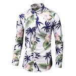 Men's Beach Shirt Autumn Winter Slim Fit Lapel Cardigan Men's Long-Sleeved Modern Hawaiian Style Print Men's Shirt Urban Casual Vacation Men's Shirt