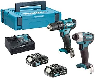 Makita CLX228AJ 12V Max Li-Ion CXT Kit 2 pezzi comprendente HP333DZ, TD110DZ completo di 2 batterie agli ioni di litio da 2,0 Ah e caricatore fornito in una custodia Makpac