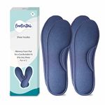 Footvital Memory Foam Shoe Insoles Comfortable Insoles Supports Heel & Arch Absorbs Foot Sweat & Moisture Ultra Soft Cushioned Lightweight Durable Washable Pads for Men & Women Blue (2 Pair)(Size-6)