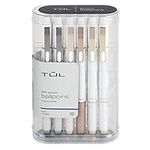 TUL® BP3 Retractable Ballpoint Pens, Medium Point, 1.0 mm, Pearl White Barrel, Blue Ink, Pack Of 12 Pens