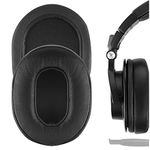 GEEKRIA Elite Sheepskin Replacement Ear Pads for Audio-Technica ATH-M50X ATH-M50xBT2 ATH-M40X ATH-M30X ATH-M20X ATH-M10X Headphones Earpads, Headset Ear Cushion Repair Parts (Black)